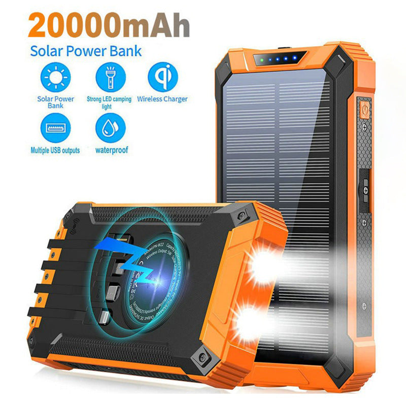 Solar Charging Power Bank with Camping Light