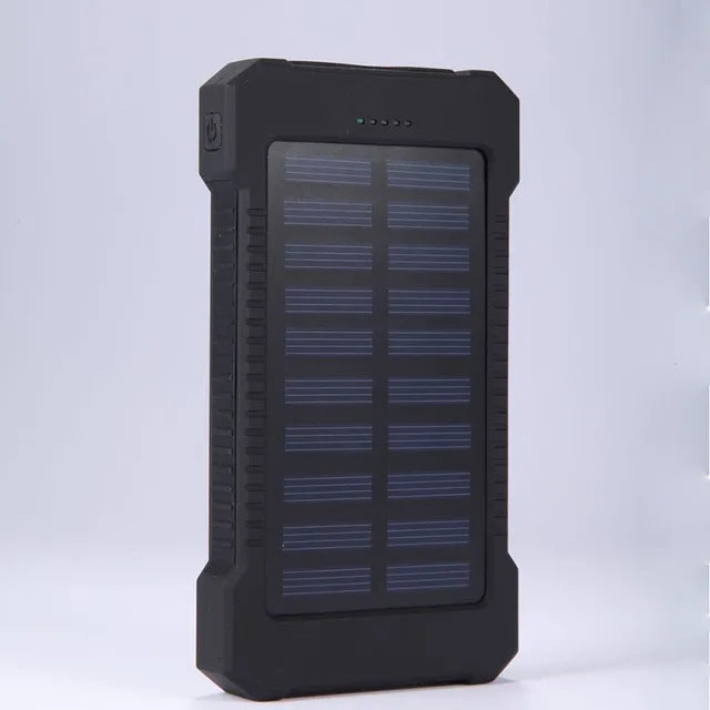 Solar Charger Power Bank with Compass and Carabiner, 10000mAH