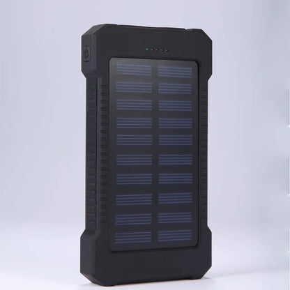 Solar Charger Power Bank with Compass and Carabiner, 10000mAH