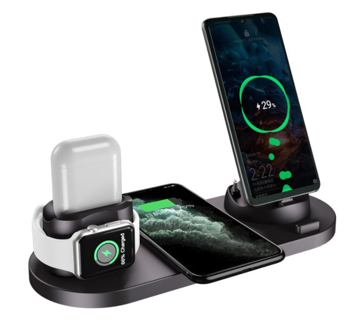 6-in-1 Wireless Charging Station – Fast Power Hub for Phone, Watch & More